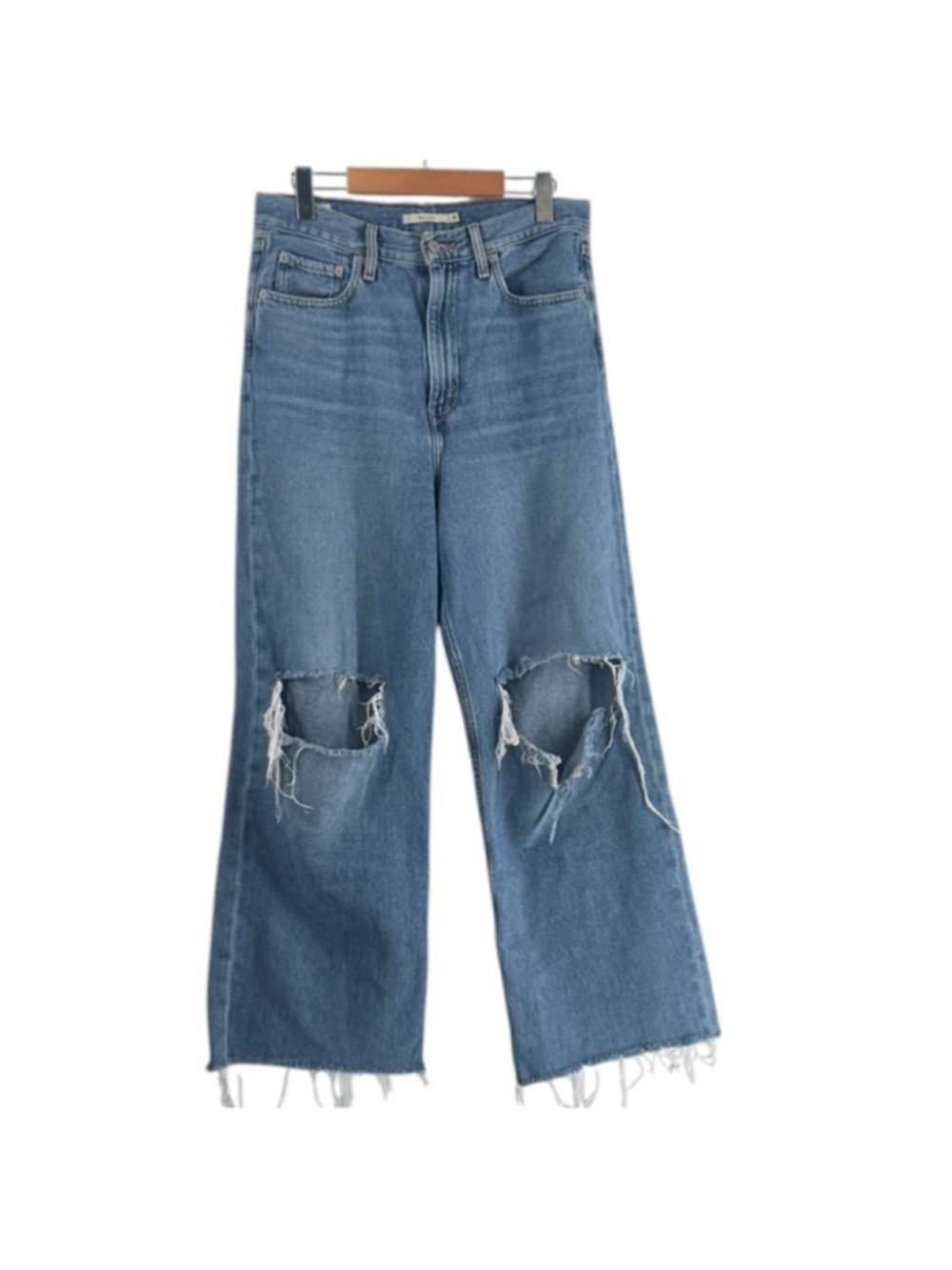 Levi's jeans Premium High Loose Jeans ripped knees distressed y2k 90's frayed 28 - Picture 2 of 11
